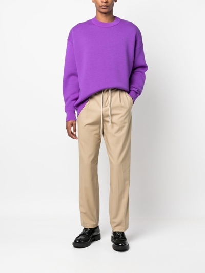 Palm Angels Side-stripe Trousers In Nude
