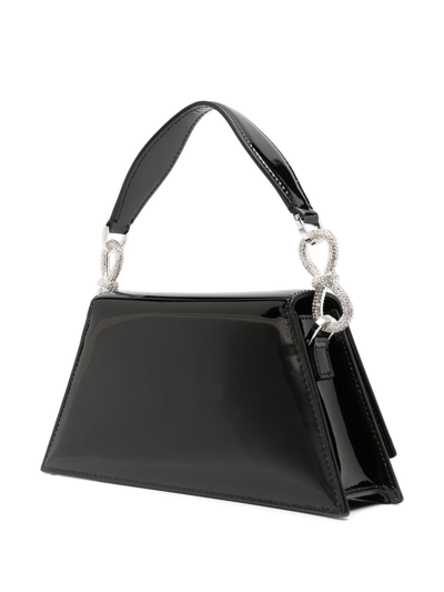 Shop Mach & Mach Samantha Crystal-embellished Mini Bag In Schwarz