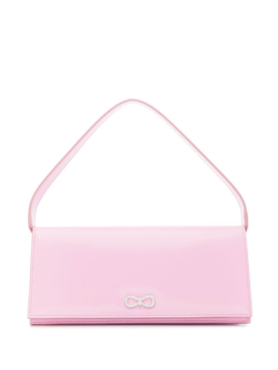Shop Mach & Mach Bow-detail Shoulder Bag In Rosa