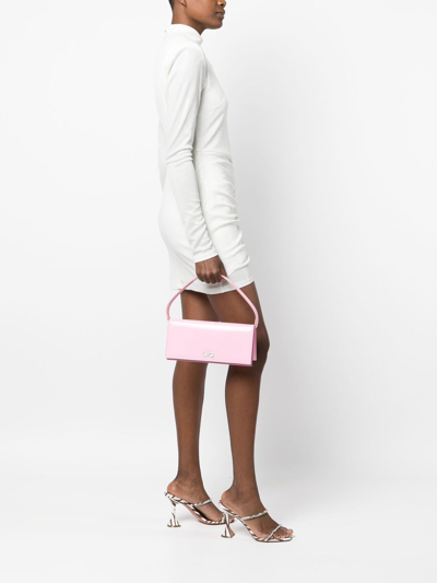 Shop Mach & Mach Bow-detail Shoulder Bag In Rosa