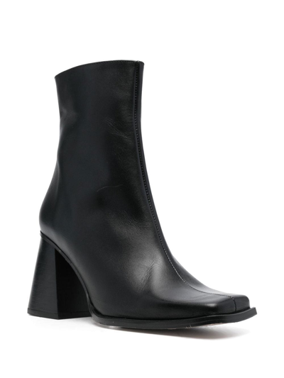 Alohas South 80mm Leather Ankle Boots In Schwarz