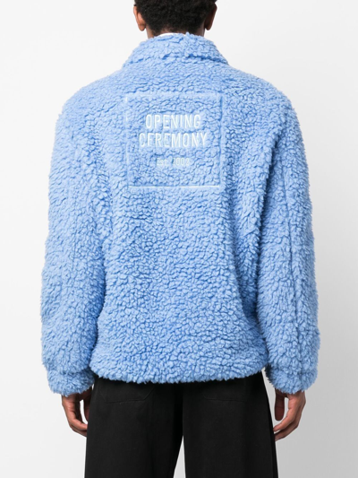 Shop Opening Ceremony Faux-shearling Jacket In Blau