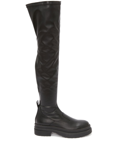 Shop Jw Anderson Over The Knee Boots In Black