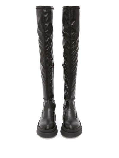 Shop Jw Anderson Over The Knee Boots In Black