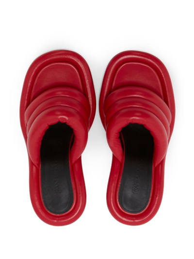 Shop Jw Anderson Bumper Tube Padded Sandals In Red