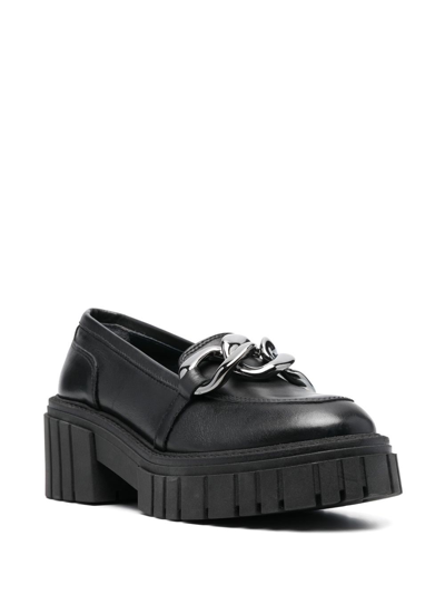 Shop Vamsko Iris 65mm Leather Loafers In Schwarz