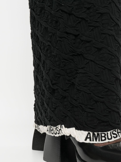 Shop Ambush Cut-out Knitted Dress In Schwarz