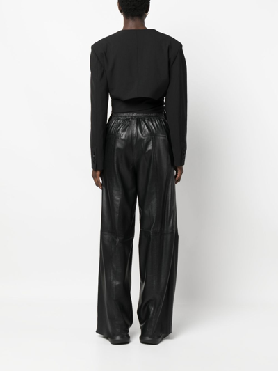 Ambush Tailored Tie-waist Blazer In Schwarz