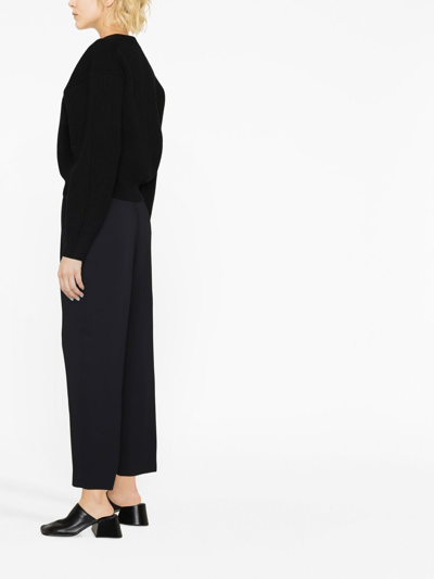 Joseph High-waisted Tailored Trousers In Schwarz