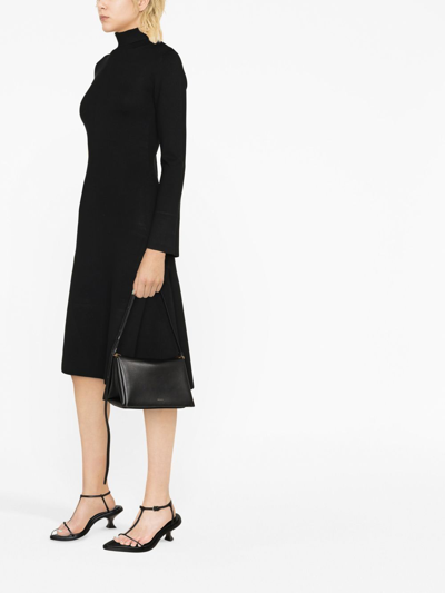 Shop Joseph Long-sleeve Midi Dress In Schwarz