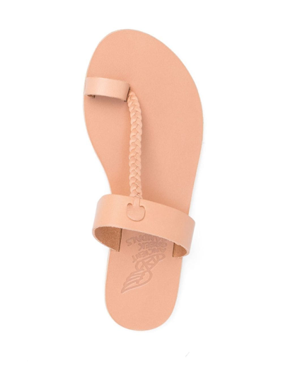 Shop Ancient Greek Sandals Leather Toe-strap Sandals In Neutrals