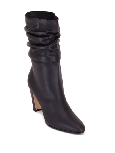 Manolo Blahnik Calasso Slouchy Ankle Boots In Schwarz
