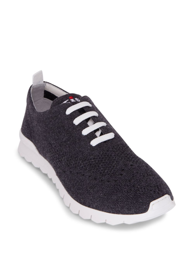 Shop Kiton Lo-top Cashmere Sneakers In Grau