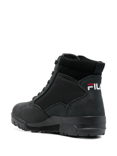 Shop Fila Grunge Lace-up Ankle Boots In Schwarz