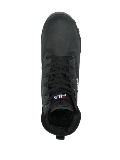Shop Fila Grunge Lace-up Ankle Boots In Schwarz