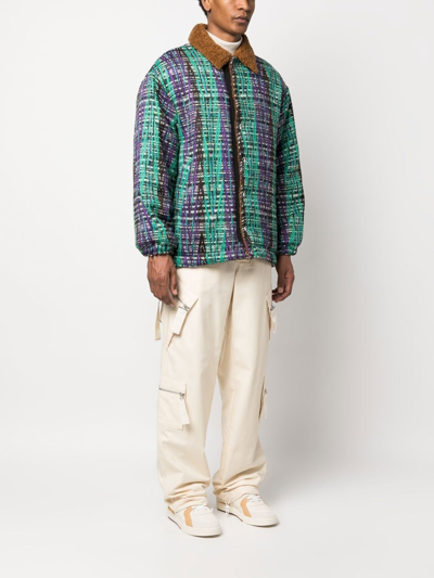 Shop Khrisjoy Chunky-knit Zip-up Jacket In Violett