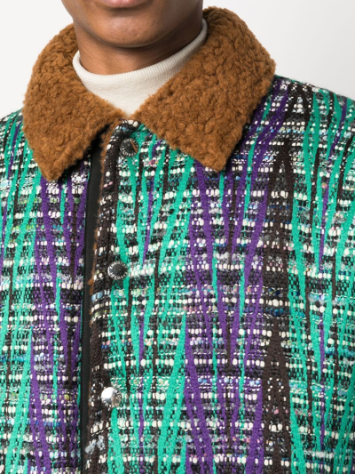 Shop Khrisjoy Chunky-knit Zip-up Jacket In Violett