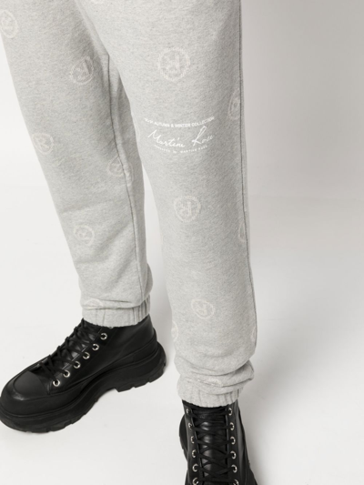 Shop Martine Rose Logo Pattern Track Pants In Grau