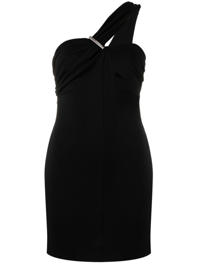 Shop Alyx One-shoulder Minidress In Black