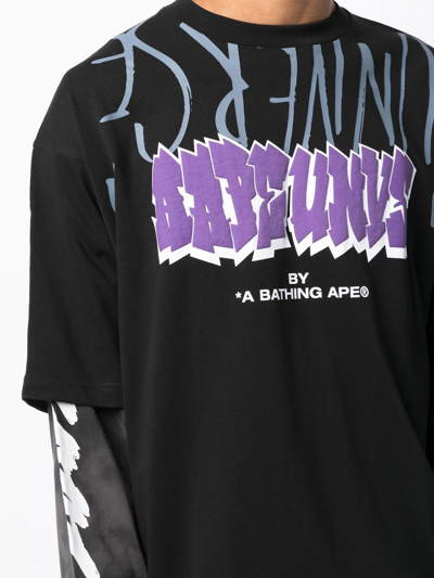Shop Aape By A Bathing Ape Logo-print T-shirt In Schwarz