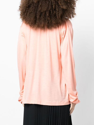 Shop Sofie D'hoore Virgin-wool Long-sleeve Top In Pink