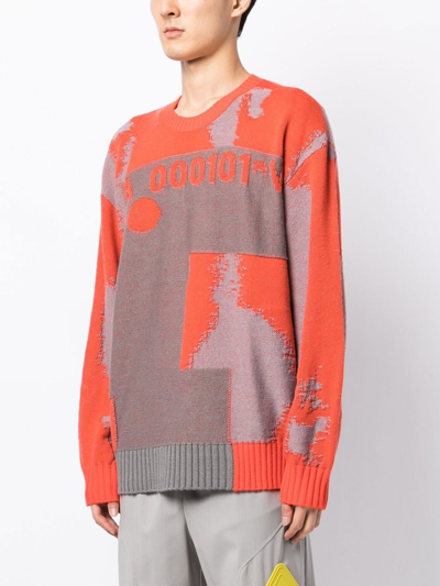 Shop A-cold-wall* Erosion Oversize Jumper In Red