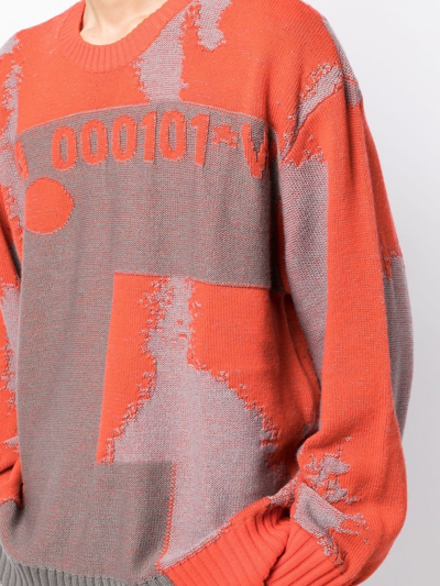 Shop A-cold-wall* Erosion Oversize Jumper In Red