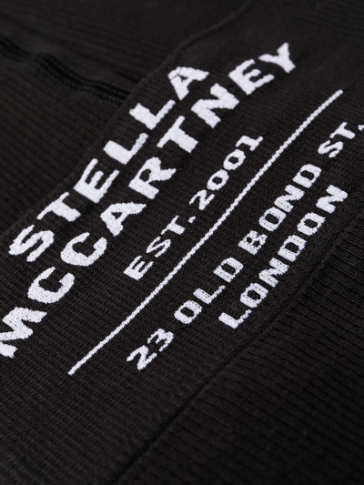 Shop Stella Mccartney Logo-waistband Leggings In Schwarz