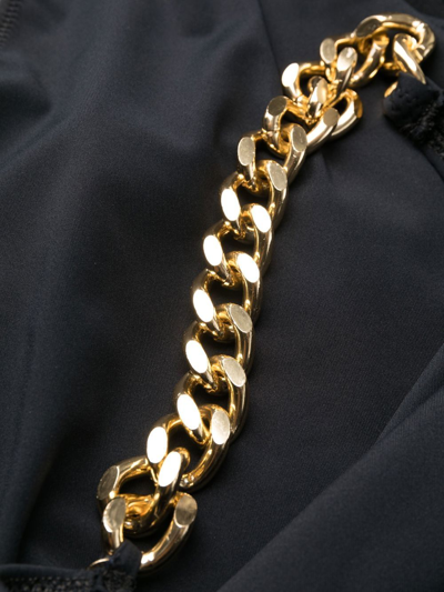 Shop Stella Mccartney Chain-detail Backless Swimsuit In Schwarz
