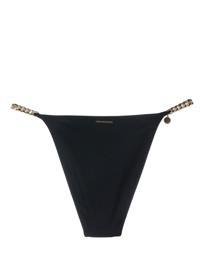 Shop Stella Mccartney Chain Link-detail Bikini Bottoms In Schwarz