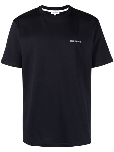 Norse Projects Black Johannes T-shirt In Blau