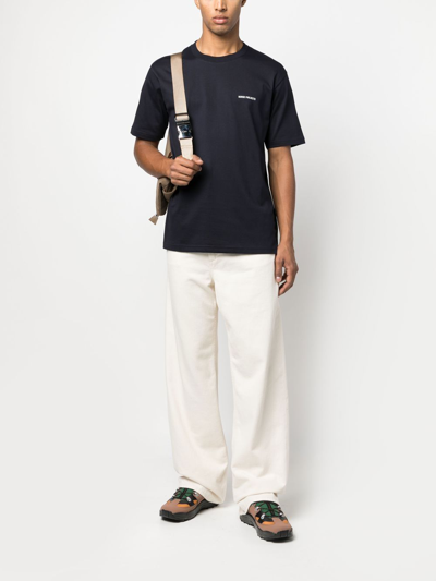Norse Projects Black Johannes T-shirt In Blau