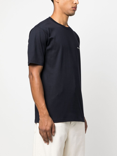 Norse Projects Black Johannes T-shirt In Blau