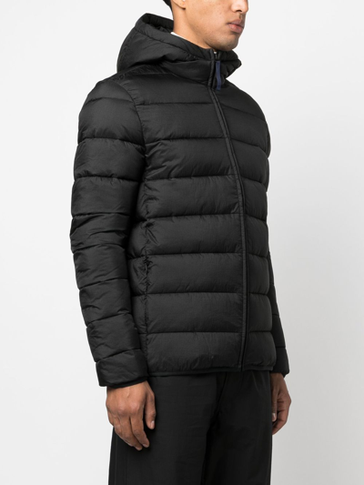 Shop Ps By Paul Smith Hooded Padded Jacket In Schwarz