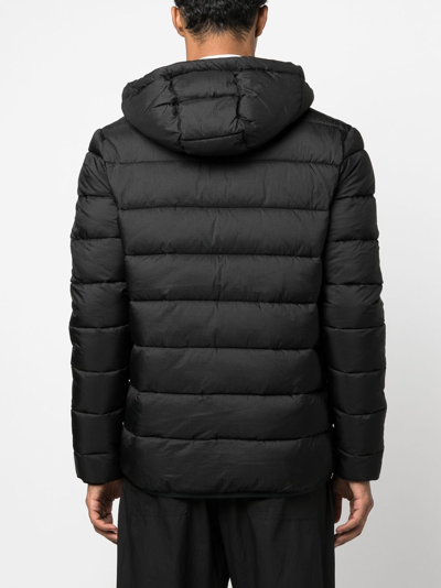 Shop Ps By Paul Smith Hooded Padded Jacket In Schwarz