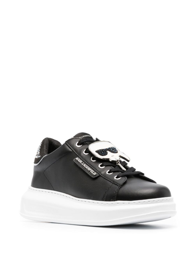 Shop Karl Lagerfeld Kapri Ikonik Embellished Sneakers In Black