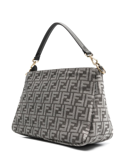 Shop Fendi O'lock Ff-monogram Tote Bag In Grey