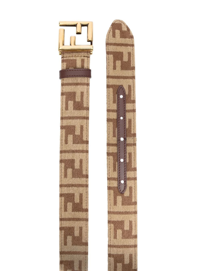 Fendi Logo-jacquard Canvas Belt In F1inl