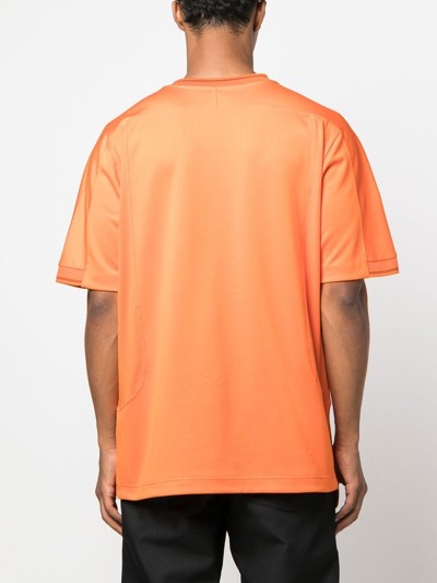 Shop Y-3 Logo-print Short-sleeve T-shirt In Orange