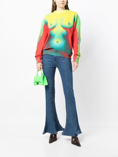 Shop Y/project Body-print Detail Sweatshirt In Multicolour