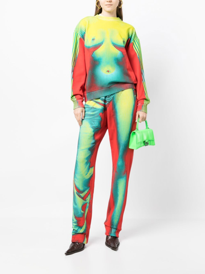 Shop Y/project X Jean Paul Gaultier Body-print Detail Trousers In Multicolour