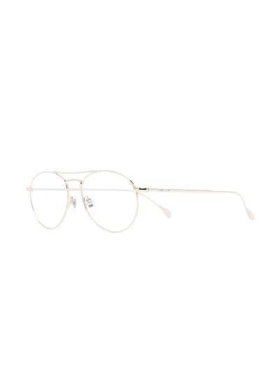 Shop Gucci Pilot-frame Optical Glassses In Gold