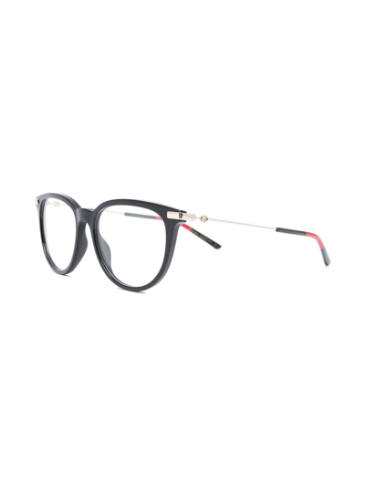 Shop Gucci Round-frame Optical Glasses In Black