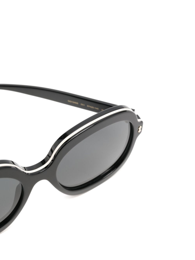 Gucci Logo-plaque Square-frame Sunglasses In Black