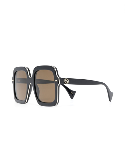 Gucci Oversize Square-frame Sunglasses In Black