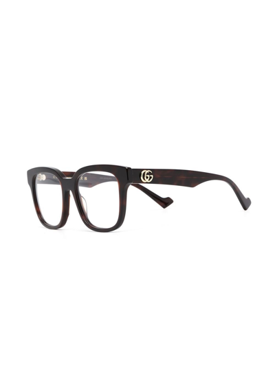Gucci Gg1536o Square-frame Glasses In Brown