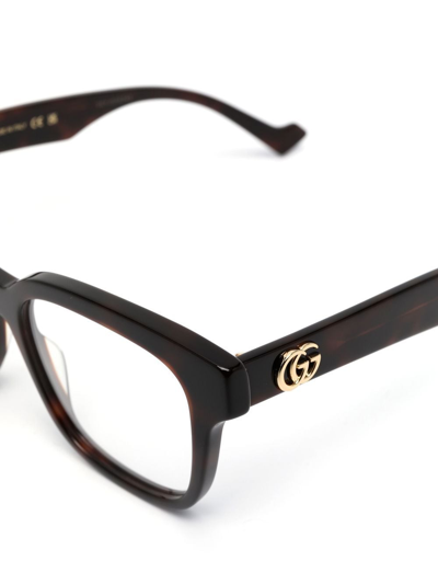 Gucci Gg1536o Square-frame Glasses In Brown