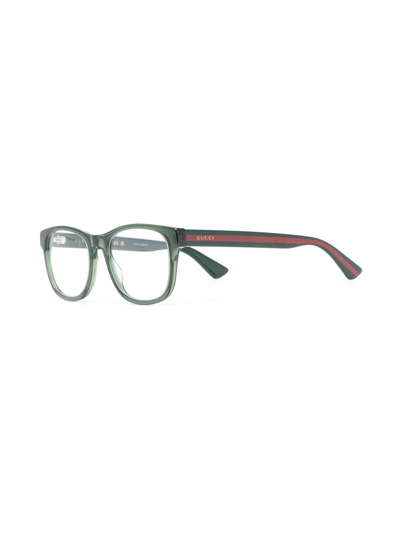 Gucci Rectangle-frame Optical Glasses In Green