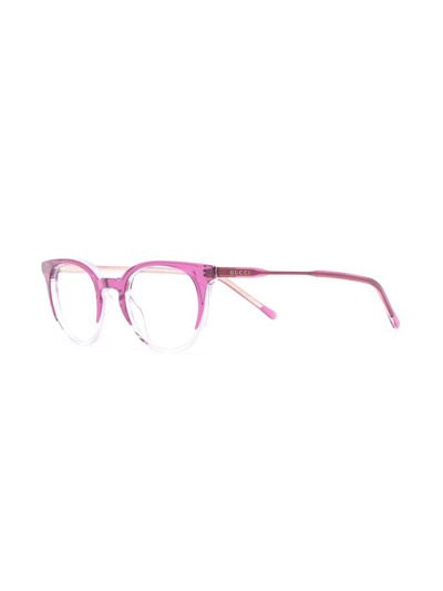 Gucci Round Frame Optical Glasses In Rosa