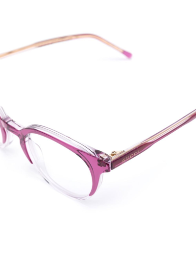 Gucci Round Frame Optical Glasses In Rosa